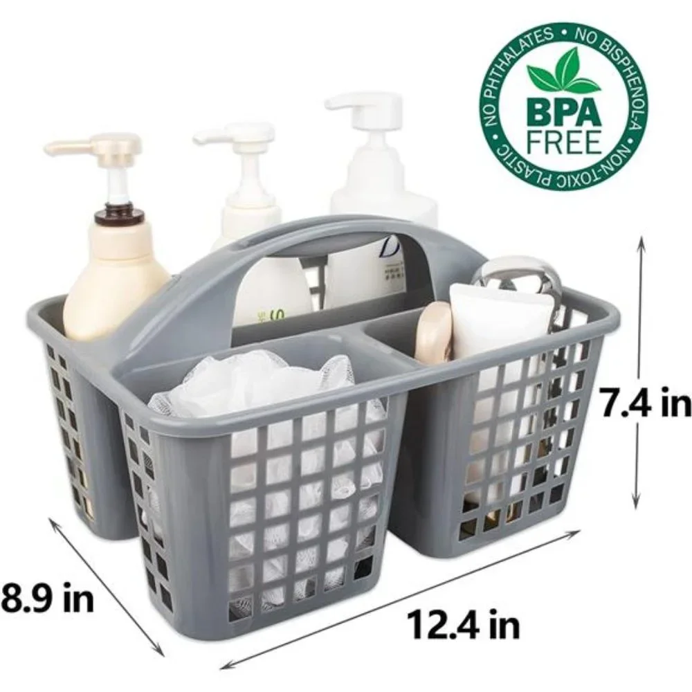 Portable Shower Caddy Basket with Compartments Cleaning Supplies Organizer